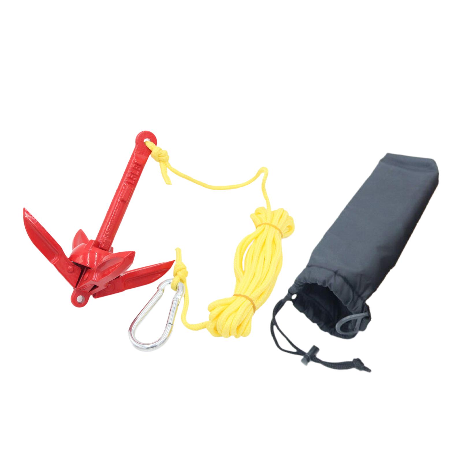 Fishing Kayak Anchor - 탄소강 접이식 보트 앵커 키트 (로프