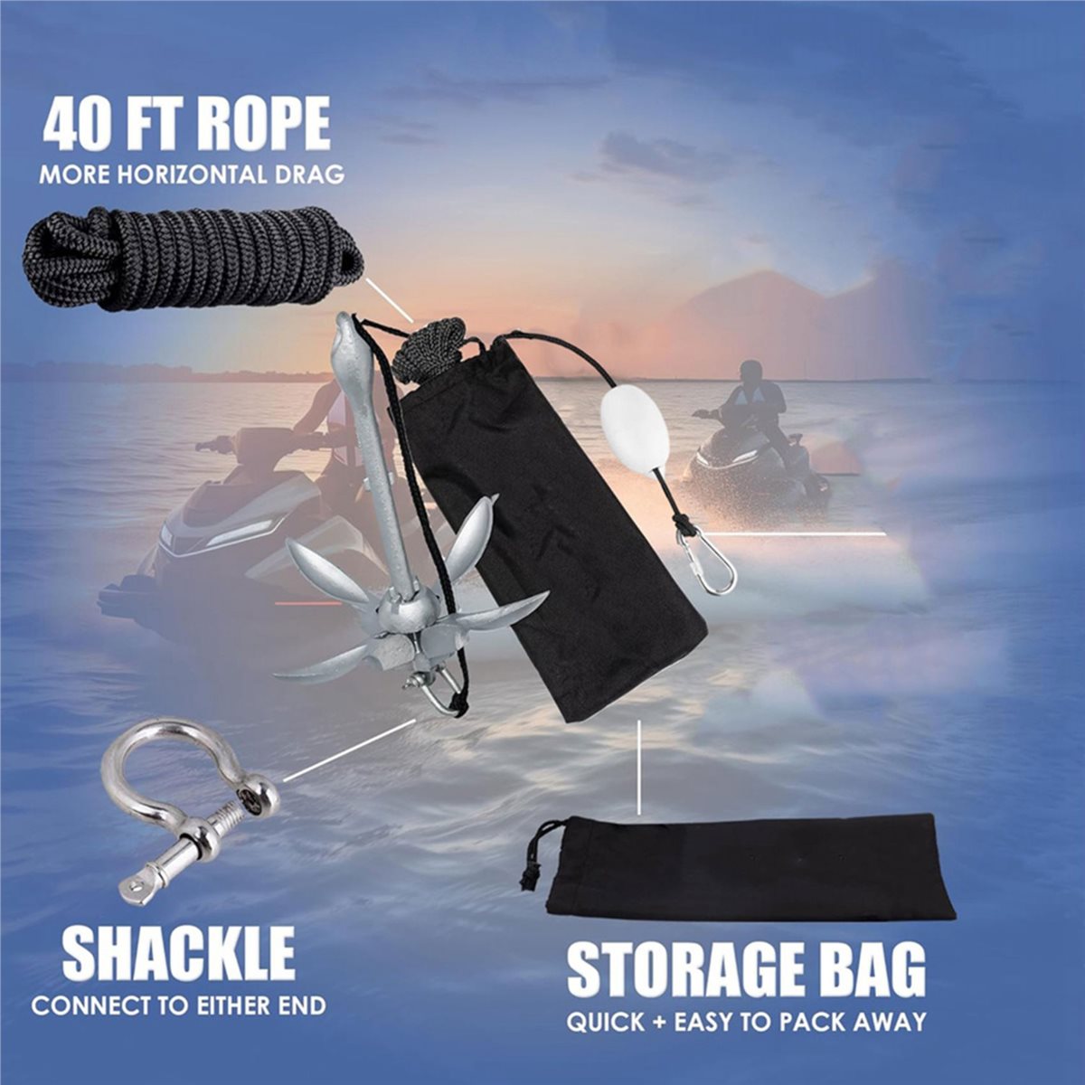 대폭 할인 카약 앵커, 3.5파운드 앵커 시스템 키트  - Fishing Kayak Anchor 리뷰 및 가격
